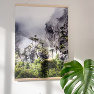 Foto tela con soporte de madera