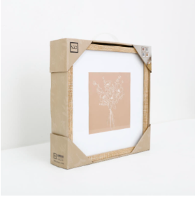 set 4 marcos madera 30x30 cms